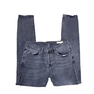 All Saints Grey Cigarette Button Fly Jeans Size 32